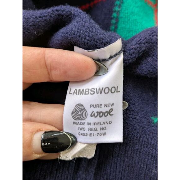 Vintage Kerry Classics Wool Argyle Sweater β Menβs XL β V-neck β Ireland β Golf - Picture 7 of 9